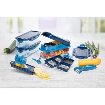 Genius Nicer Dicer Smart Gemüseschneider 14-teilig blau