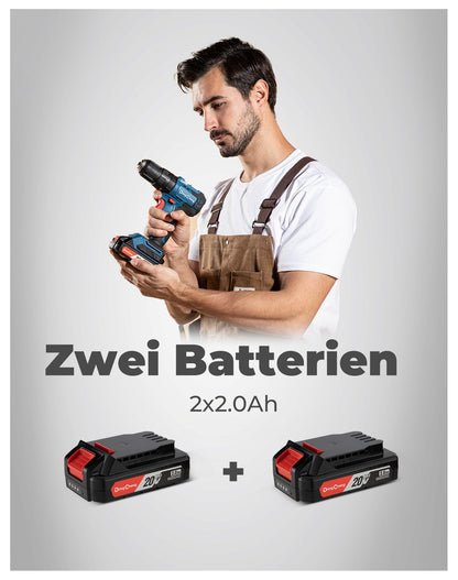 Dong Cheng Akku-Schlagbohrschrauber-Set 18V 50Nm bürstenlos