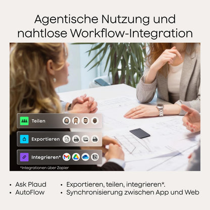 Plaud Note KI-Diktiergerät NB-100 mit 64 GB und Hülle, schwarz