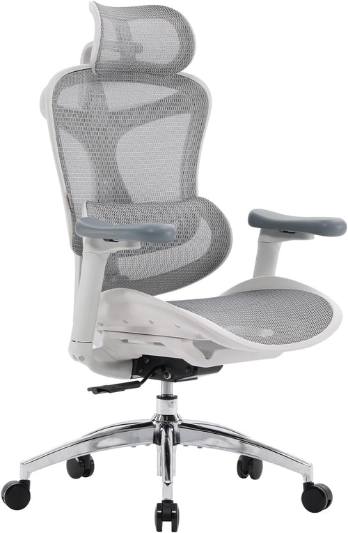 SIHOO Doro C300 Ergonomischer Bürostuhl mit 3D-Armlehnen. Schwarzer Drehstuhl für langes, rückenfreundliches Arbeiten.