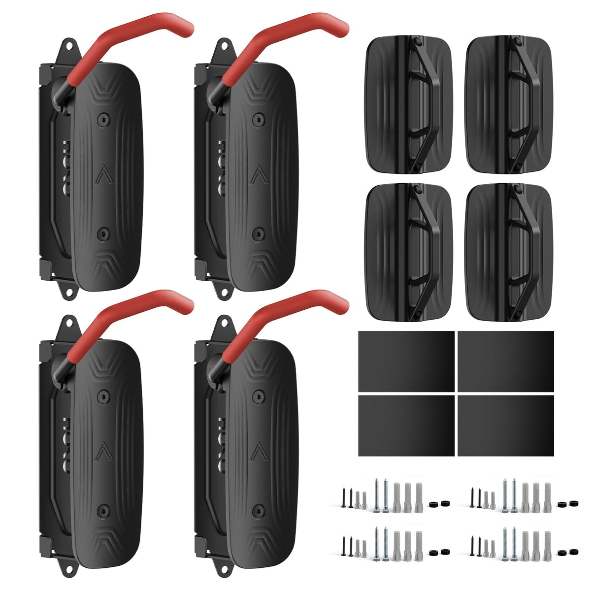 HOKO VELO 30 Fahrrad-Wandhalterung 4er Set schwenkbar bis 30 kg – Wandmontage für MTB, Rennrad und Stadtrad