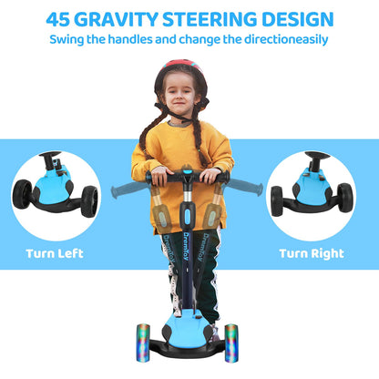 BremToy 1003 Kinderroller mit abnehmbarem Sitz, höhenverstellbar, blau