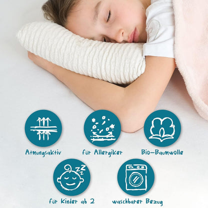 KNERST Kinderkopfkissen ergonomisch mit Memory-Schaum 40x60x6 cm