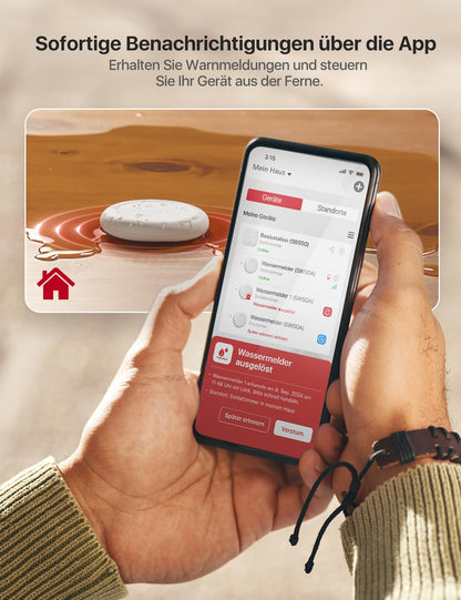 X-Sense SWS0A WLAN Wassermelder mit App-Warnungen, IP67 wasserdicht
