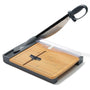 JIELISI Holz-Guillotine-Papierschneider Manuell – 32 Blatt A4: Holz-Papierschneider mit Metallklinge zum präzisen Schneiden von Papierstapeln.