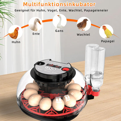SUBOSI Brutautomat HN061 – vollautomatischer Inkubator für 12 Eier
