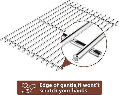 GFTIME Edelstahl Grillrost 44,5 x 26 cm für Weber Spirit 200, 2 Stück