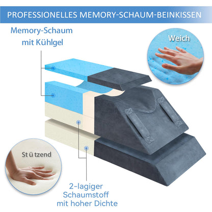 KingPavonini Venenkissen Beinhochlagerungskissen, 4-stufig