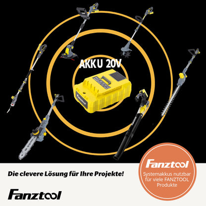 FANZTOOL AK0019 Akku-Motorhacke 20V inkl. 2,5Ah Akku und Ladegerät