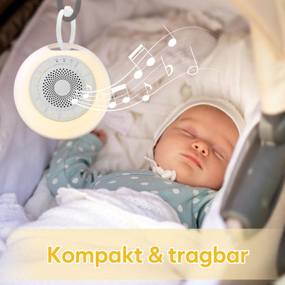 Easy@Home White Noise Machine, tragbare Einschlafhilfe mit Nachtlicht