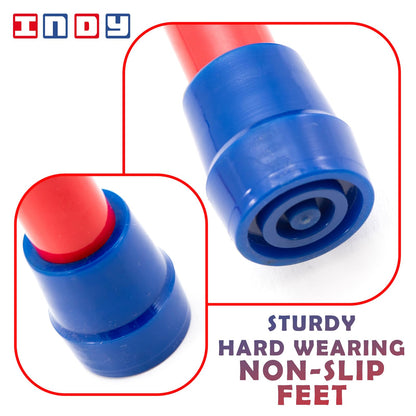 Indy Steady Stelzen – verstellbare Kinderstelzen aus Aluminium, rot