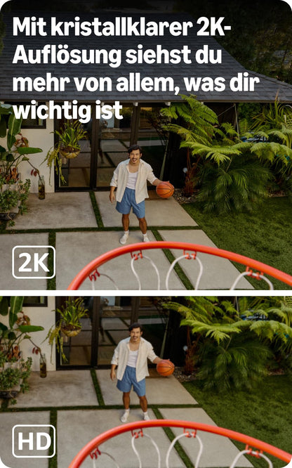 Blink Aussenkamera 2K+ Kabellose Überwachungskamera IP65, Weiss