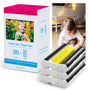 Markurlife KP-108IN Fotopapier Set 108 Blatt für Canon Selphy CP1500 mit 3 Farbpatronen, Postkartenformat 100 x 148 mm