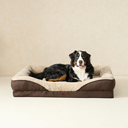 EHEYCIGA Orthopädisches Grosses Hundebett Memory Foam Braun