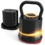 HXD-ERGO Verstellbare Kettlebell 6-in-1 (3–18 kg), Kugelhantel aus Stahl mit breitem Griff