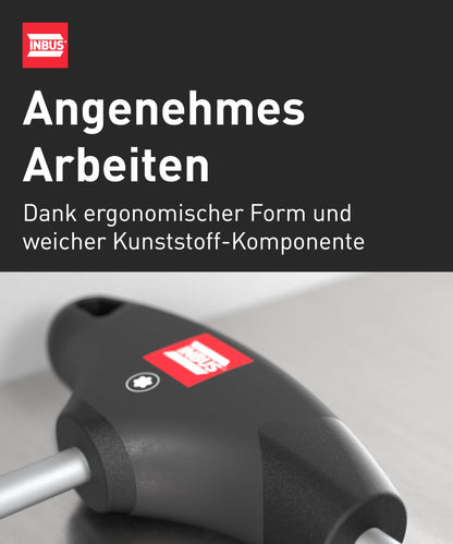 INBUS 74124 TORX T-Griff Schraubendreher Set 8-teilig TX9–TX40
