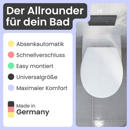 instmaier Alma WC-Sitz mit Absenkautomatik - Oval, Weiss