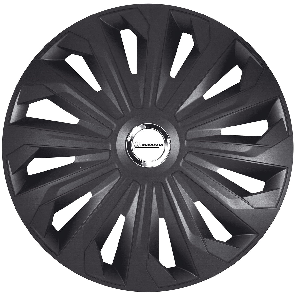 Michelin Radkappen MX-FB 15 Zoll Radzierblenden 4er Set Schwarz aus hochglanzlackiertem ABS-Kunststoff
