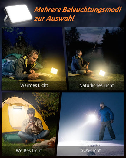 Eventek LED Campinglampe PB200, 4000 Lumen, 20000 mAh Powerbank
