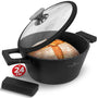 ZWIEGER BLACK STONE Schmortopf und Brottopf mit Deckel, 24 cm