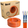 Germany B.e.s.t CAT 7 S/FTP Duplex Verlegekabel - 50M LSZH 10G. Graues 50m Duplexkabel für 10G Ethernet Installationen.