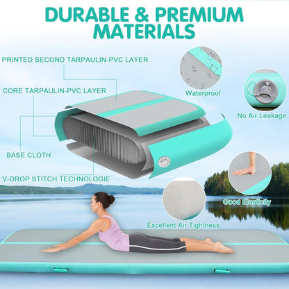 Air Matte Track Aufblasbare Turn- & Gymnastikmatte mit Pumpe - 3m