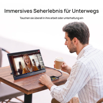 ARZOPA Z1C Portabler Monitor 16.1 Zoll FHD IPS mit HDMI und USB-C