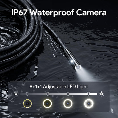 DEPSTECH DS620 Endoskopkamera mit Triple Lens, 5-Zoll-Display, 5m