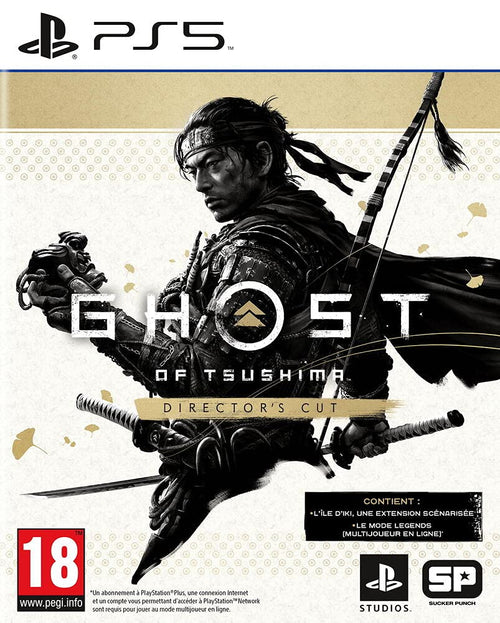 SONY PS5 Ghost of Tsushima Director's Cut Videospiel. Blaues PS5-Spielcover. Open-World-Action-Adventure für PlayStation 5 Konsole.