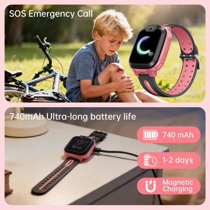 imoo Z1 Kinder-Smartwatch mit GPS, Videoanruf, IPX8 wasserdicht, Rosa