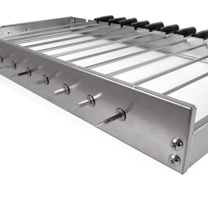 BBQ-Toro elektrischer Spiessdreher aus Edelstahl mit 11 Spiessen