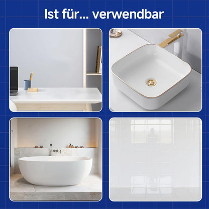 Mollor Badewannenlack weiss 1 kg, Fliesenfarbe Reparaturset