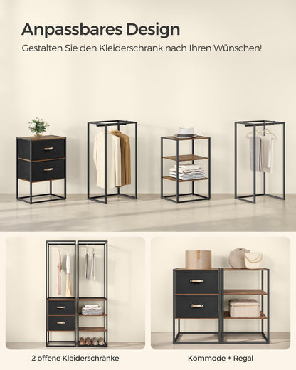 SONGMICS Offener Kleiderschrank RGR003B01 - Vintagebraun