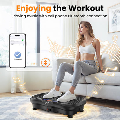 AXV Vibrationsplatte SLIM, Ganzkörpertraining, 120 Stufen, Bluetooth