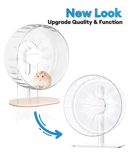 BUCATSTATE Hamsterrad 26 cm – leises Acryl-Laufrad, transparent