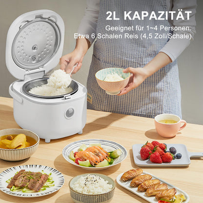 Bear Reiskocher DFB-B20A1 mit Dampfgarer, 6 Kochfunktionen, weiss