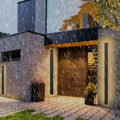 Wandleuchte Villa LED Aussen/Innen IP65 – Schwarz 80cm Warmweiss