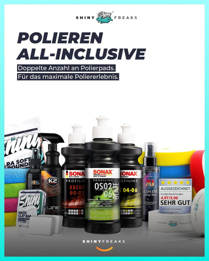 chemicalworkz DA15 Pro Exzenter Poliermaschinen Set - 20-teilig