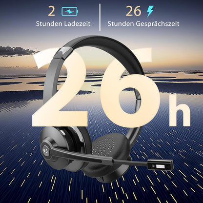 Earbay Bluetooth Headset mit Mikrofon, Ladestation und USB-Dongle