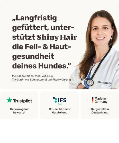 mammaly Shiny Hair Fellpflege Snacks für Hunde mit Bierhefe, 350 g
