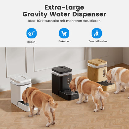 Gardner Pet Automatischer Wasserspender 6,5 L mit Edelstahlschüssel