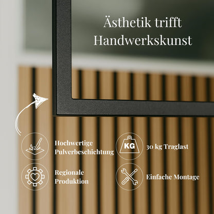 Homemetall Kleiderstange Deckenmontage – Schwarz Metall B80cm