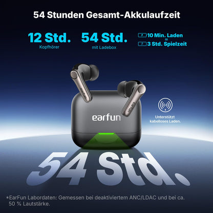 EarFun Air Pro 4+ Kopfhörer mit ANC, Hi-Res Audio, Bluetooth 6.0