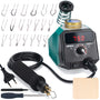 YIHUA 939D-V Brandmalerei Brennpeter Digitalanzeige 20 Spitzen. Grau-schwarz. Zum präzisen Brennen von Holz und Leder.