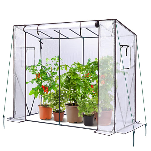 Ohuhu Tomatenhaus Foliengewächshaus - 200x77x170 cm. Rechteckig, mit PE-Folie für geschütztes Tomatenwachstum.