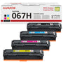 AUMOK 067H Toner-Set 4er-Pack kompatibel für Canon 067 i-SENSYS, vier Tonerkartuschen in Schwarz, Cyan, Magenta und Gelb
