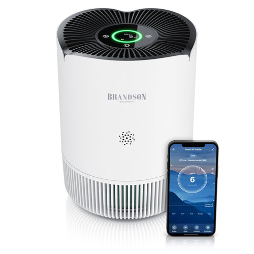 Brandson Luftreiniger WLAN HEPA13 Aktivkohle 50 m² für Allergiker mit App-Steuerung
