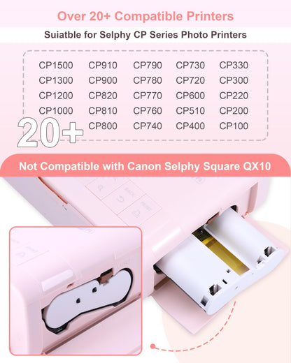Aken KP-108IN Fotopapier und Kartuschen Set für Canon Selphy