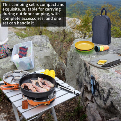 Berglander Camping-Kochutensilien-Set mit Besteck, Tellern und Tassen