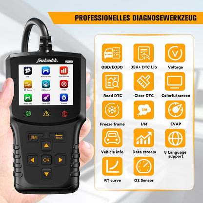jinzhoutek OBD2 Diagnosegerät KFZ Auslesegerät für OBDII Fahrzeuge